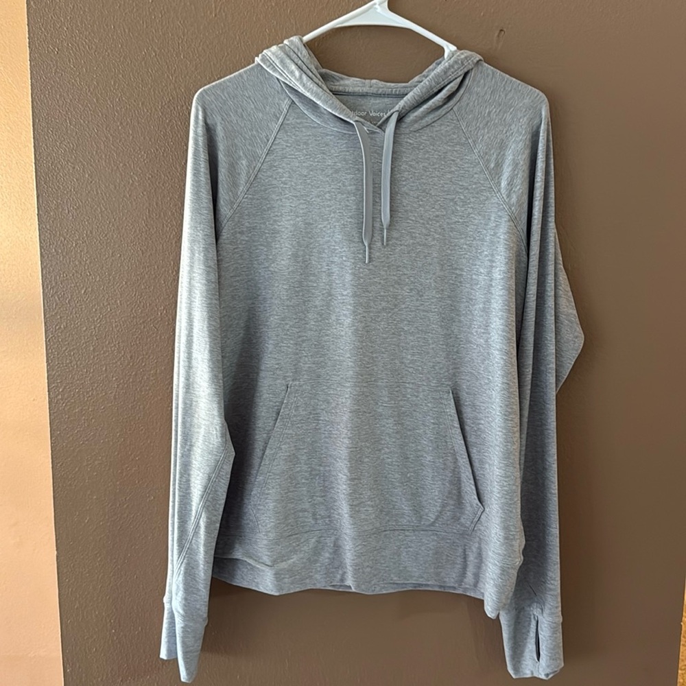 EUC Outdoor Voices Light Gray Cloudknit Hoodie